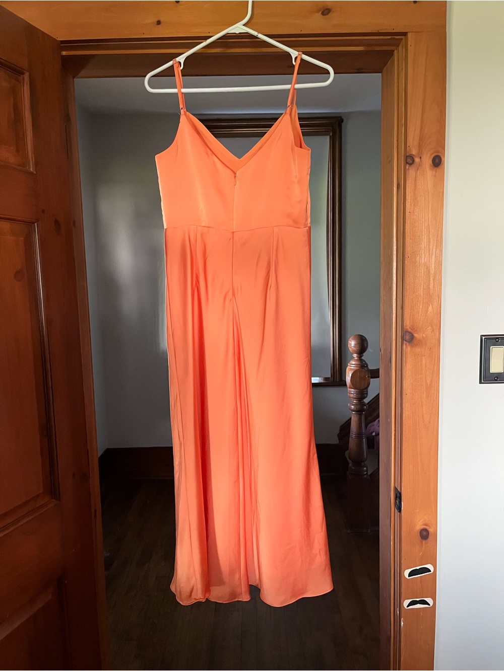 Birdy Grey Coral-Orange Spaghetti Strap Maxi Dress